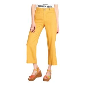 Modcloth New Opportunity Linen Blend Crop Pant Trousers New With Tags